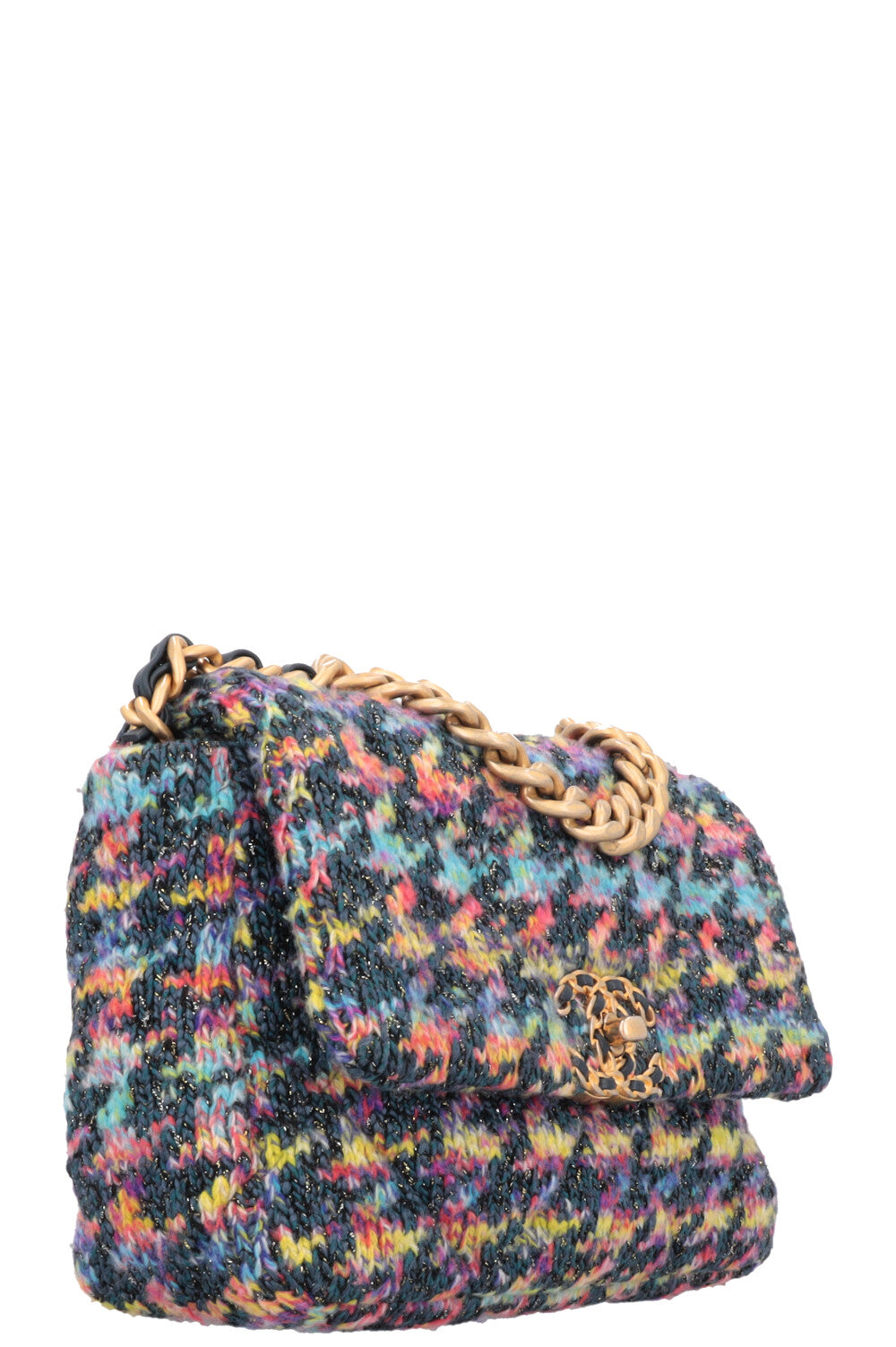 CHANEL Small 19 Knit Crossbody Bag Multicolor