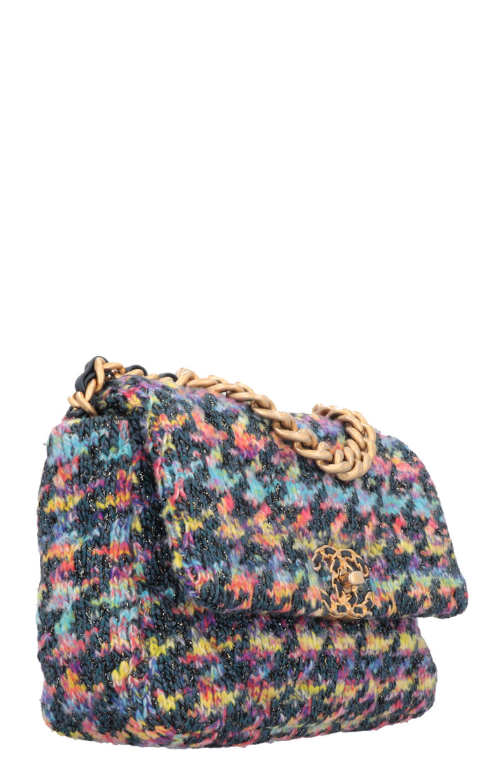 CHANEL Small 19 Knit Crossbody Bag Multicolor