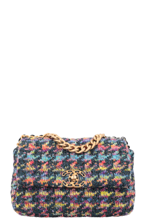 CHANEL Small 19 Knit Crossbody Bag Multicolor