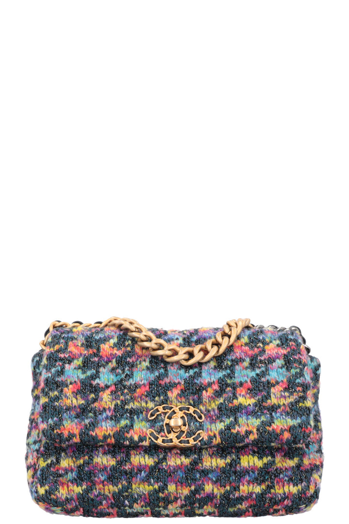 CHANEL Small 19 Knit Crossbody Bag Multicolor