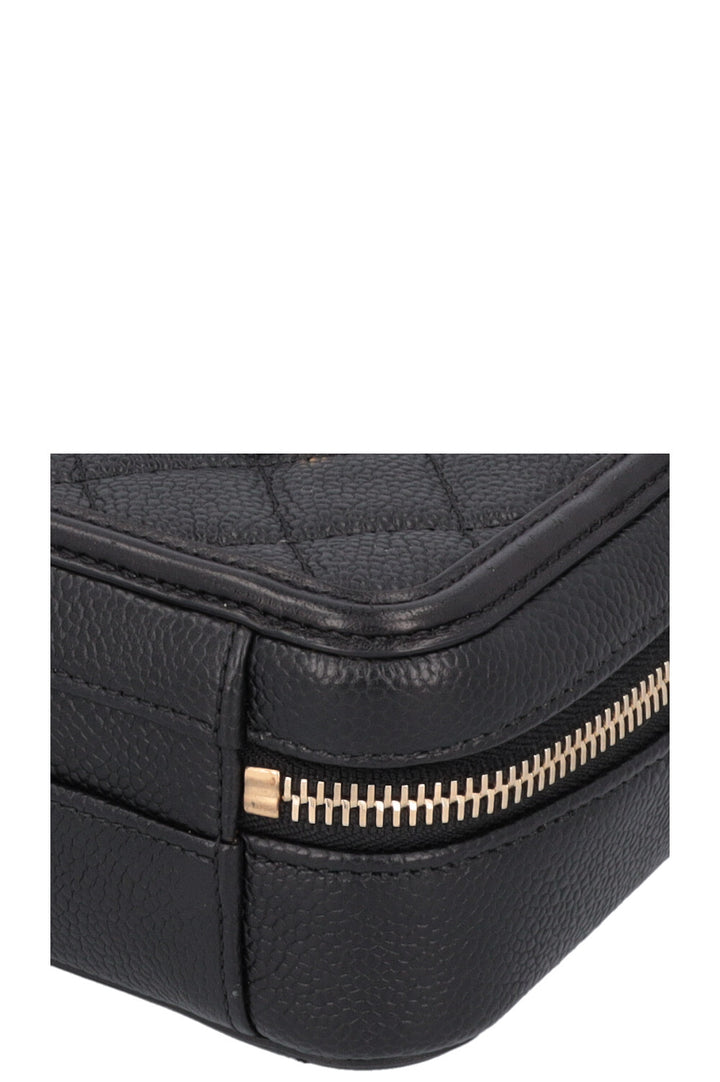 CHANEL Small Filigree Crossbody Bag Caviar Black