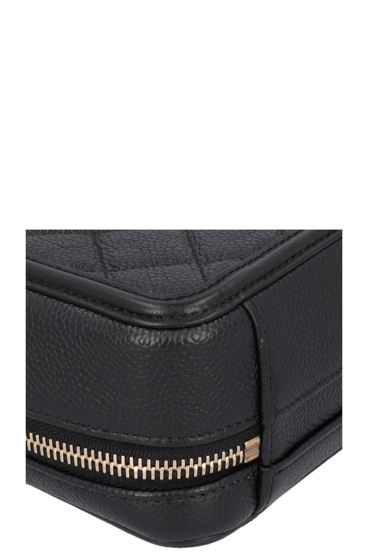 CHANEL Small Filigree Crossbody Bag Caviar Black