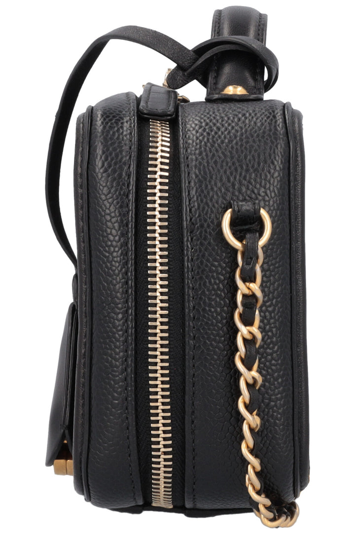 CHANEL Small Filigree Crossbody Bag Caviar Black