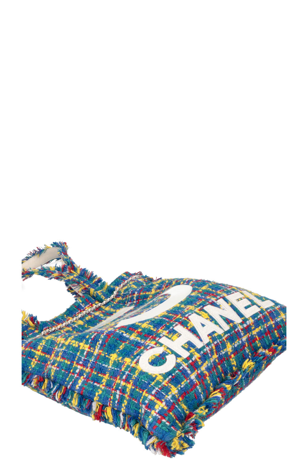CHANEL Tweed No 5 Tote Bag Blue