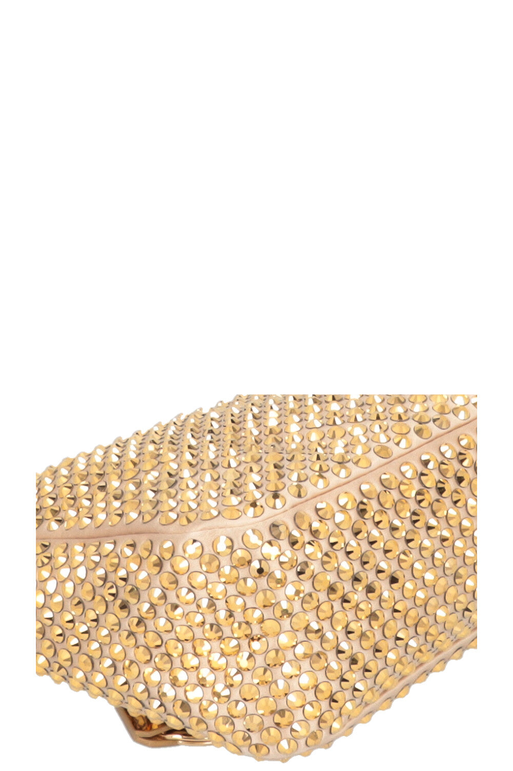 PRADA Re-Edition 2005 Crossbody Bag Gold Crystal Satin