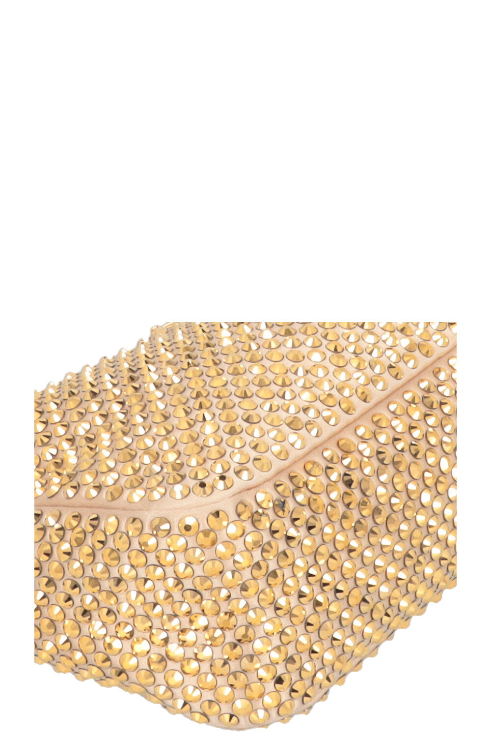 PRADA Re-Edition 2005 Crossbody Bag Gold Crystal Satin