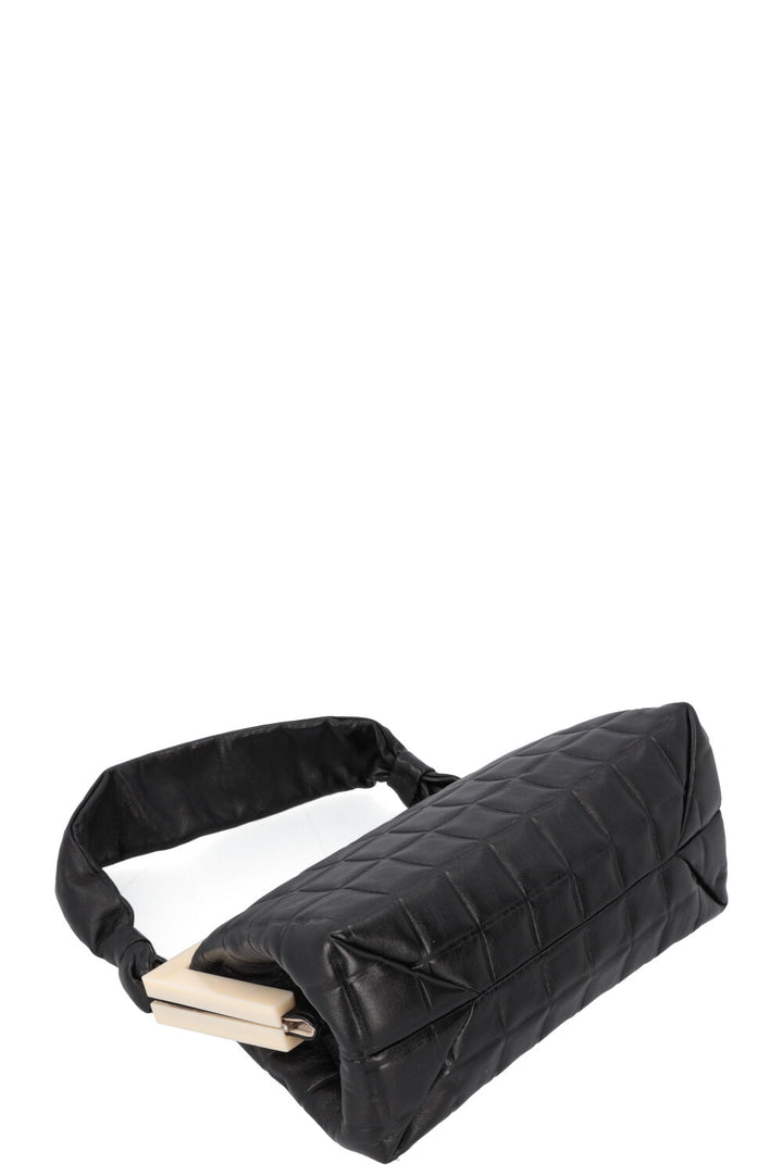CHANEL 2002 Choco Bar Top Handle Bag Black