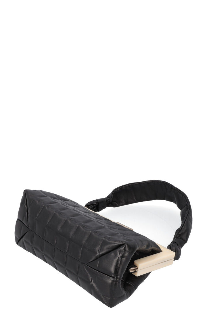 CHANEL 2002 Choco Bar Top Handle Bag Black