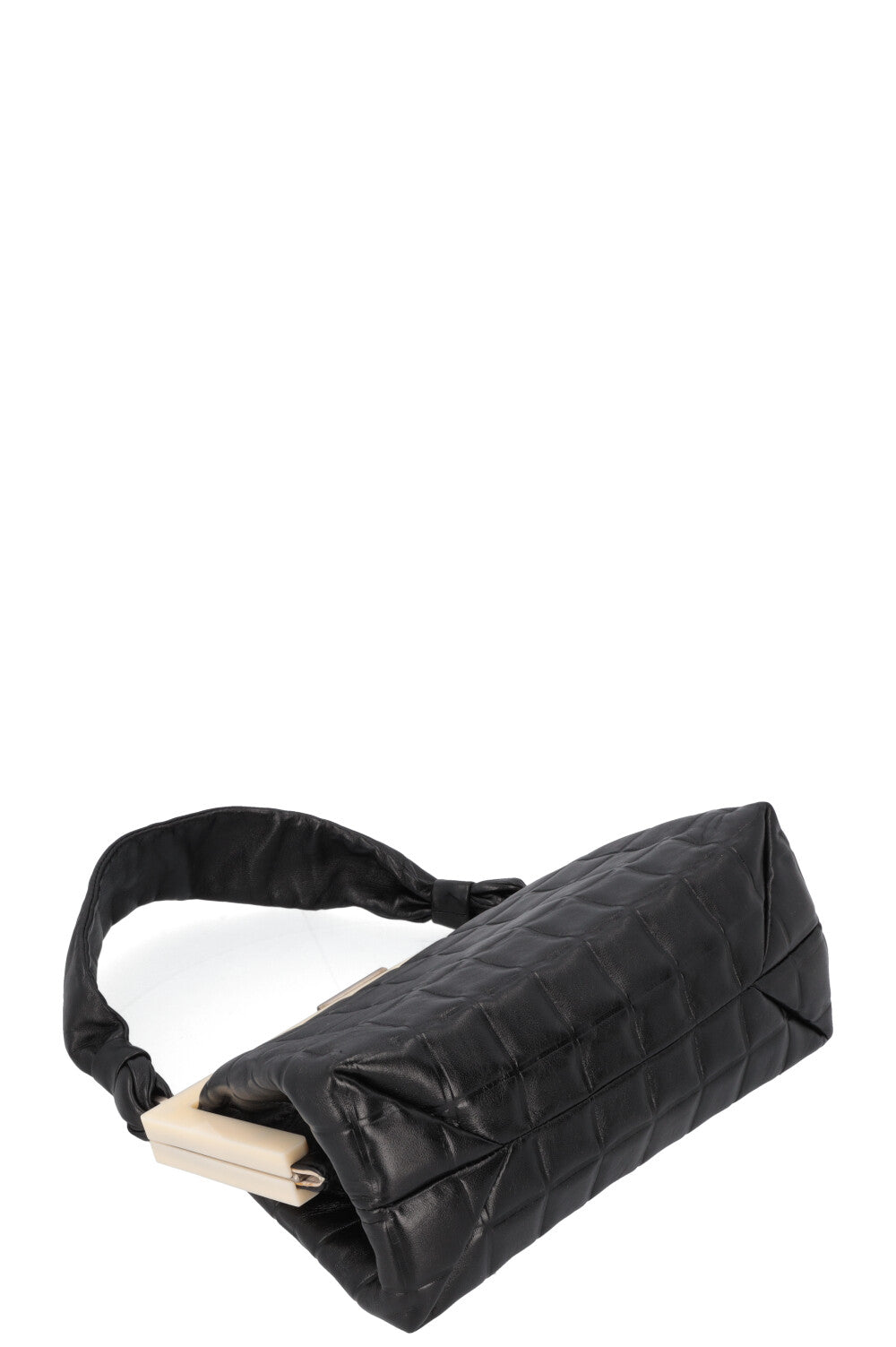 CHANEL 2002 Choco Bar Top Handle Bag Black