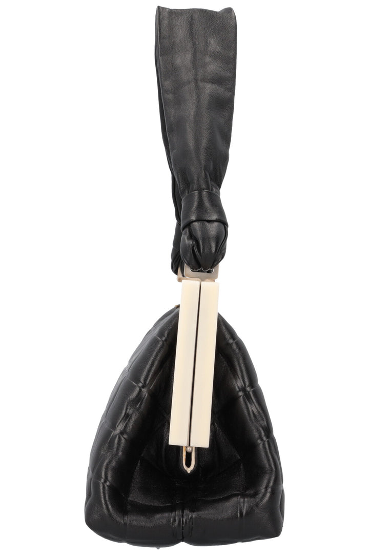 CHANEL 2002 Choco Bar Top Handle Bag Black