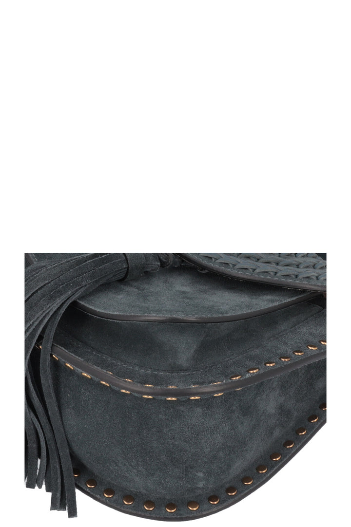 CHLOÉ Hudson Small Bag Suede Petrol