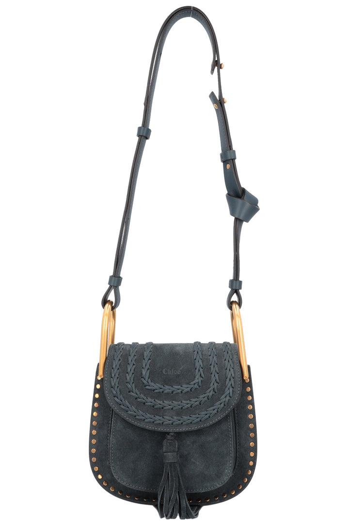 CHLOÉ Hudson Small Bag Suede Petrol