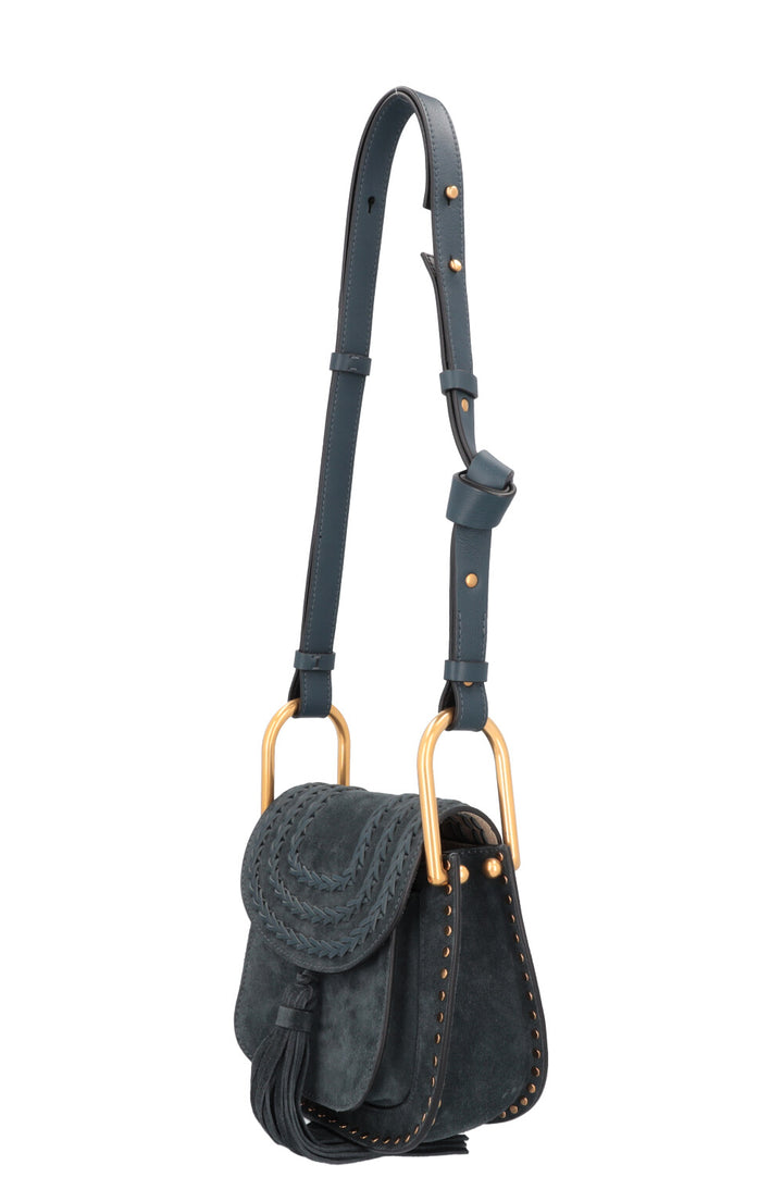 CHLOÉ Hudson Small Bag Suede Petrol