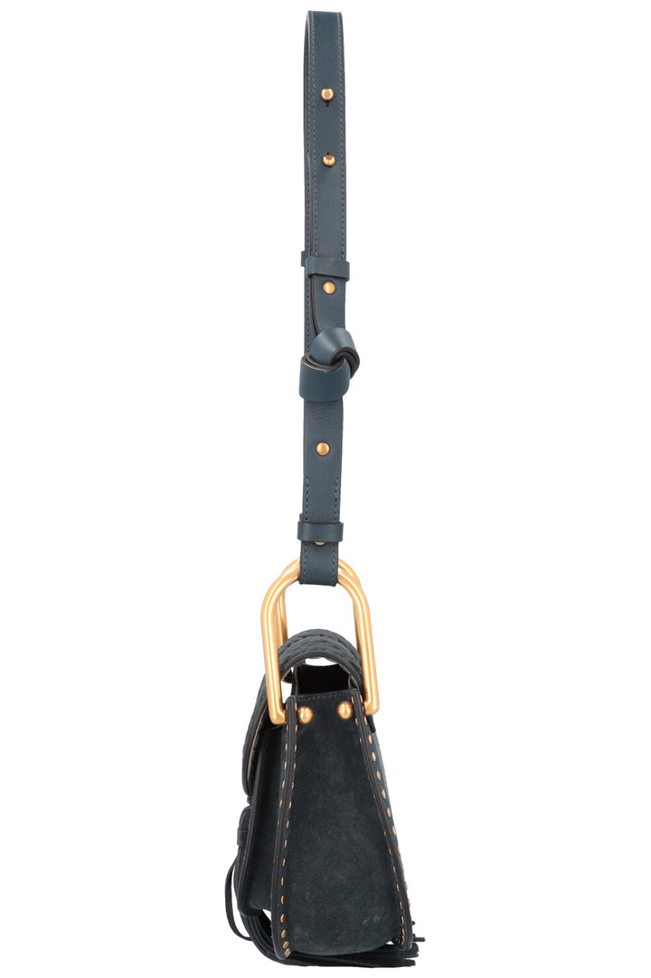 CHLOÉ Hudson Small Bag Suede Petrol