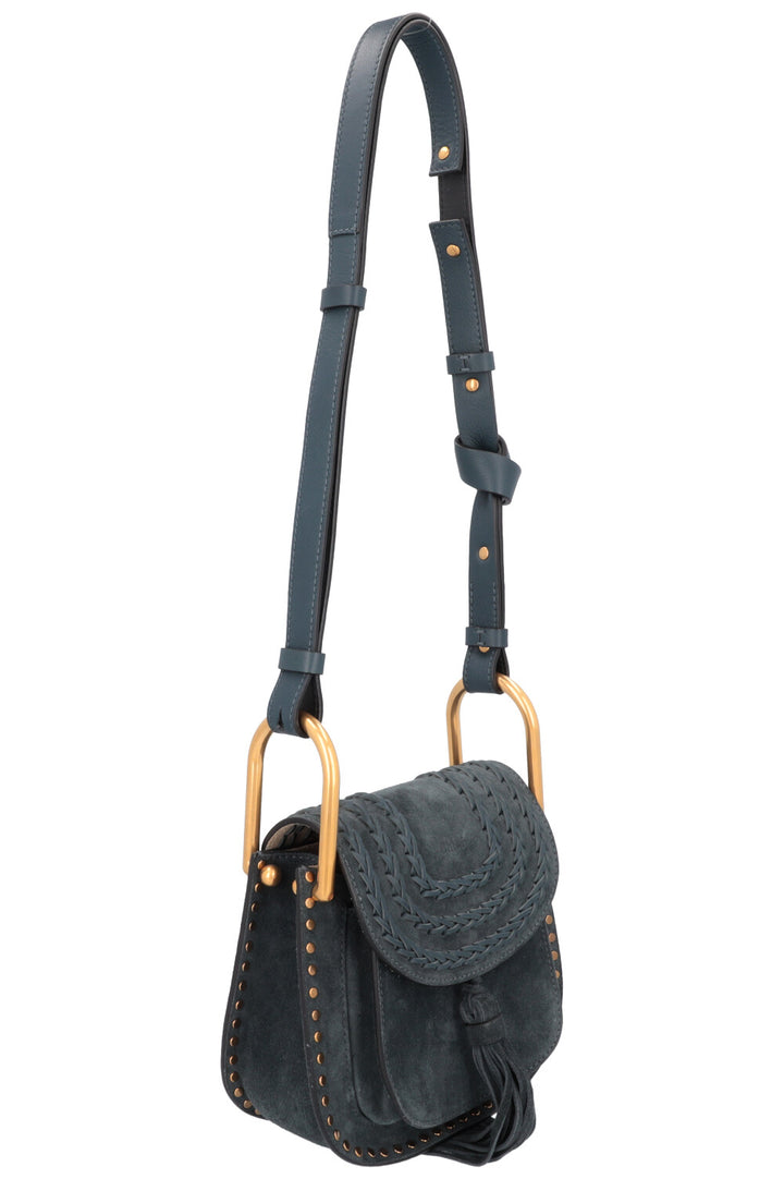 CHLOÉ Hudson Small Bag Suede Petrol