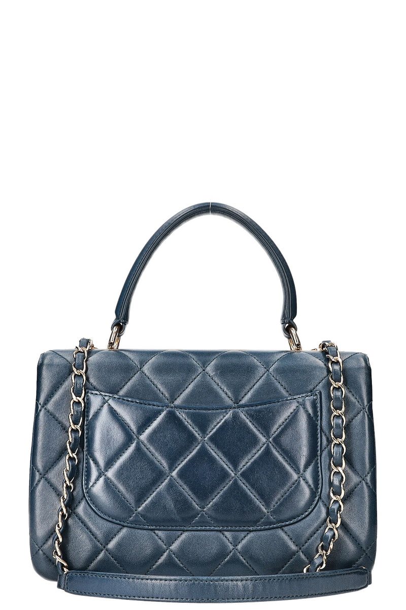 CHANEL Trendy Top Handle Flap Bag Blue