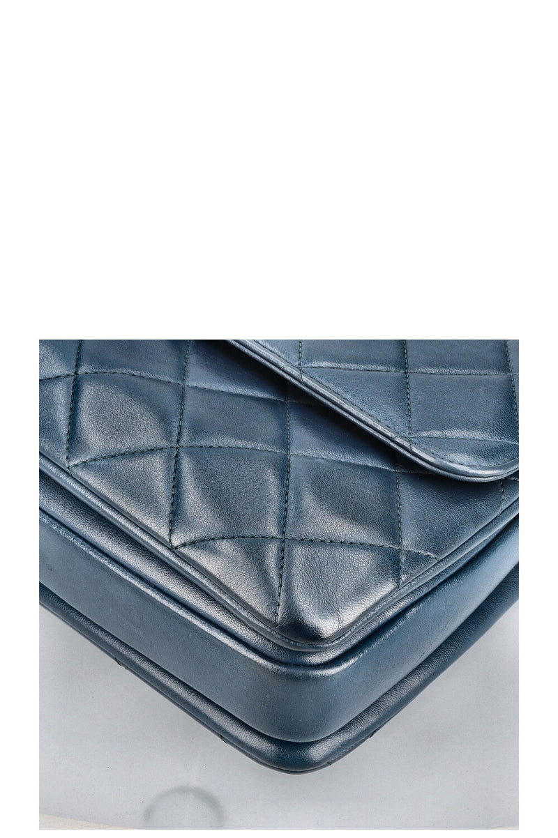 CHANEL Trendy Top Handle Flap Bag Blue