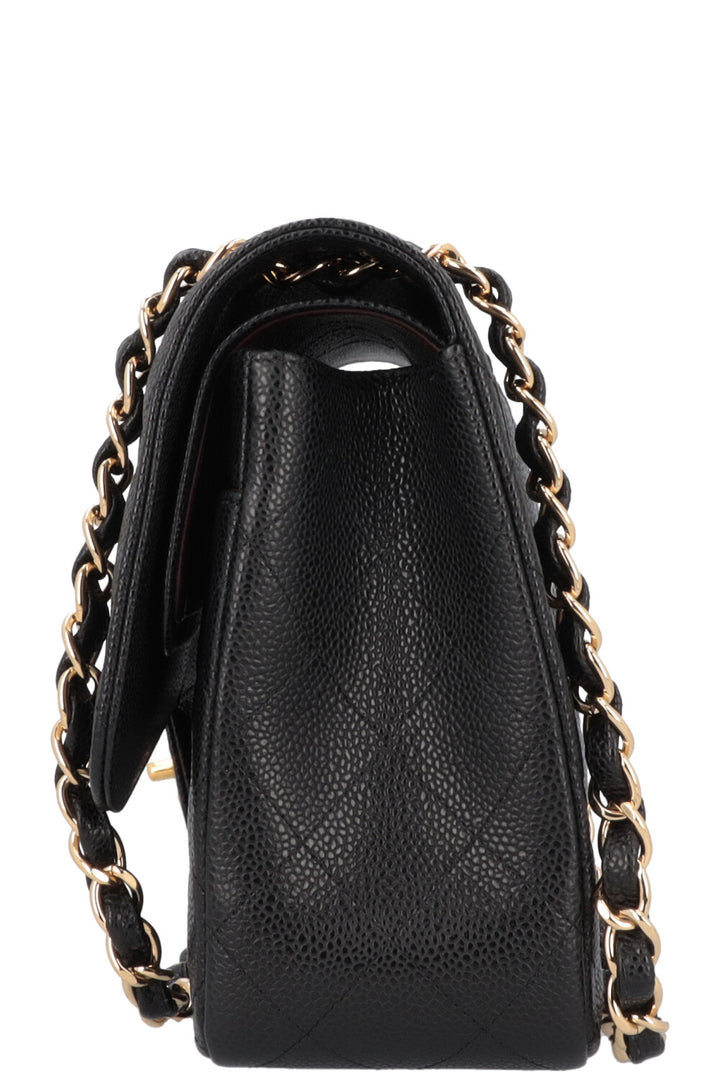 CHANEL Large Double Flap Bag Caviar Black