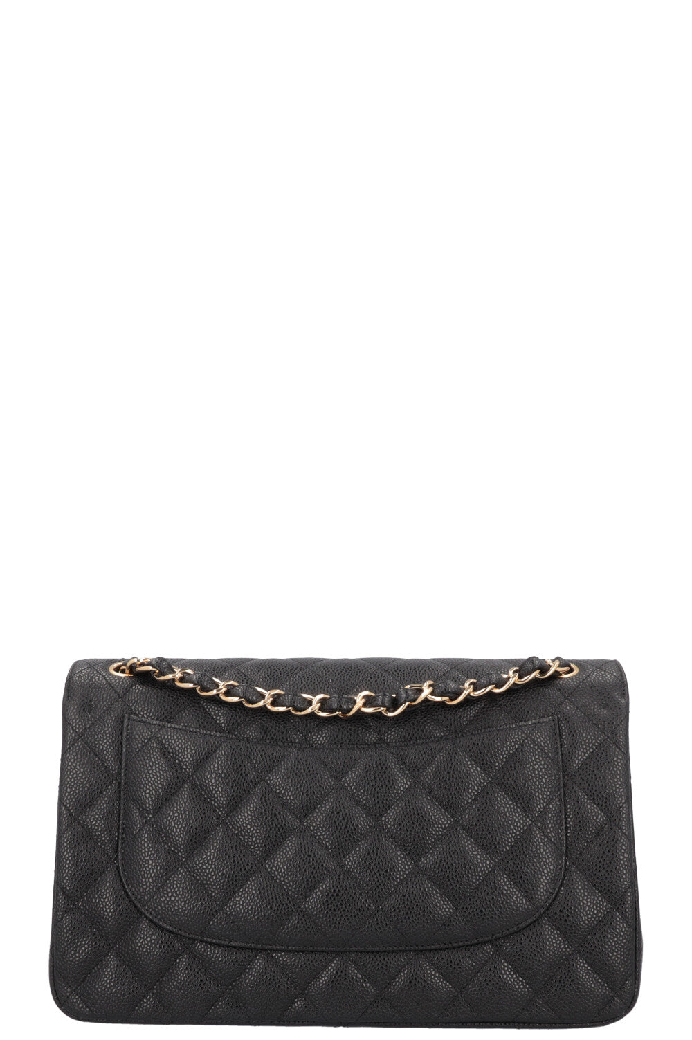 CHANEL Large Double Flap Bag Caviar Black