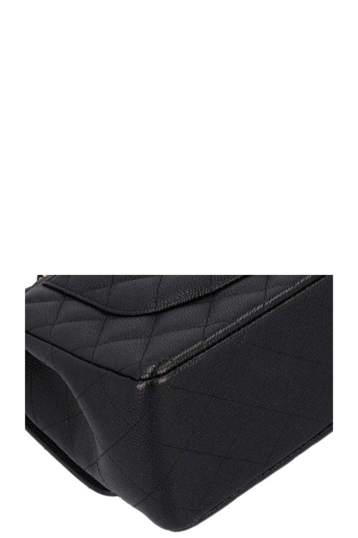 CHANEL Large Double Flap Bag Caviar Black