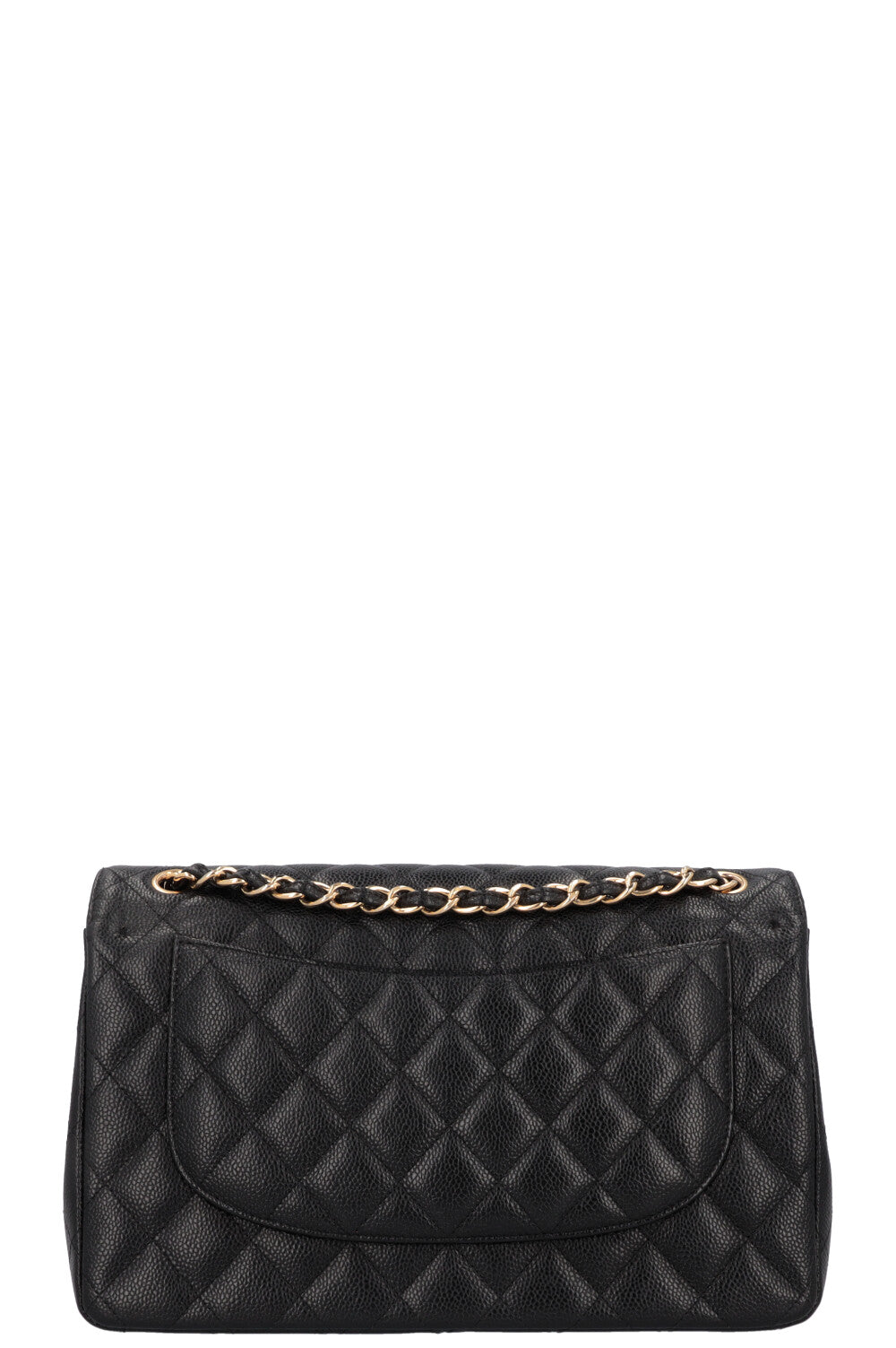 CHANEL Large Double Flap Bag Caviar Black