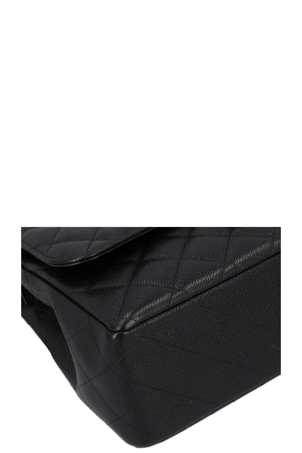 CHANEL Large Double Flap Bag Caviar Black