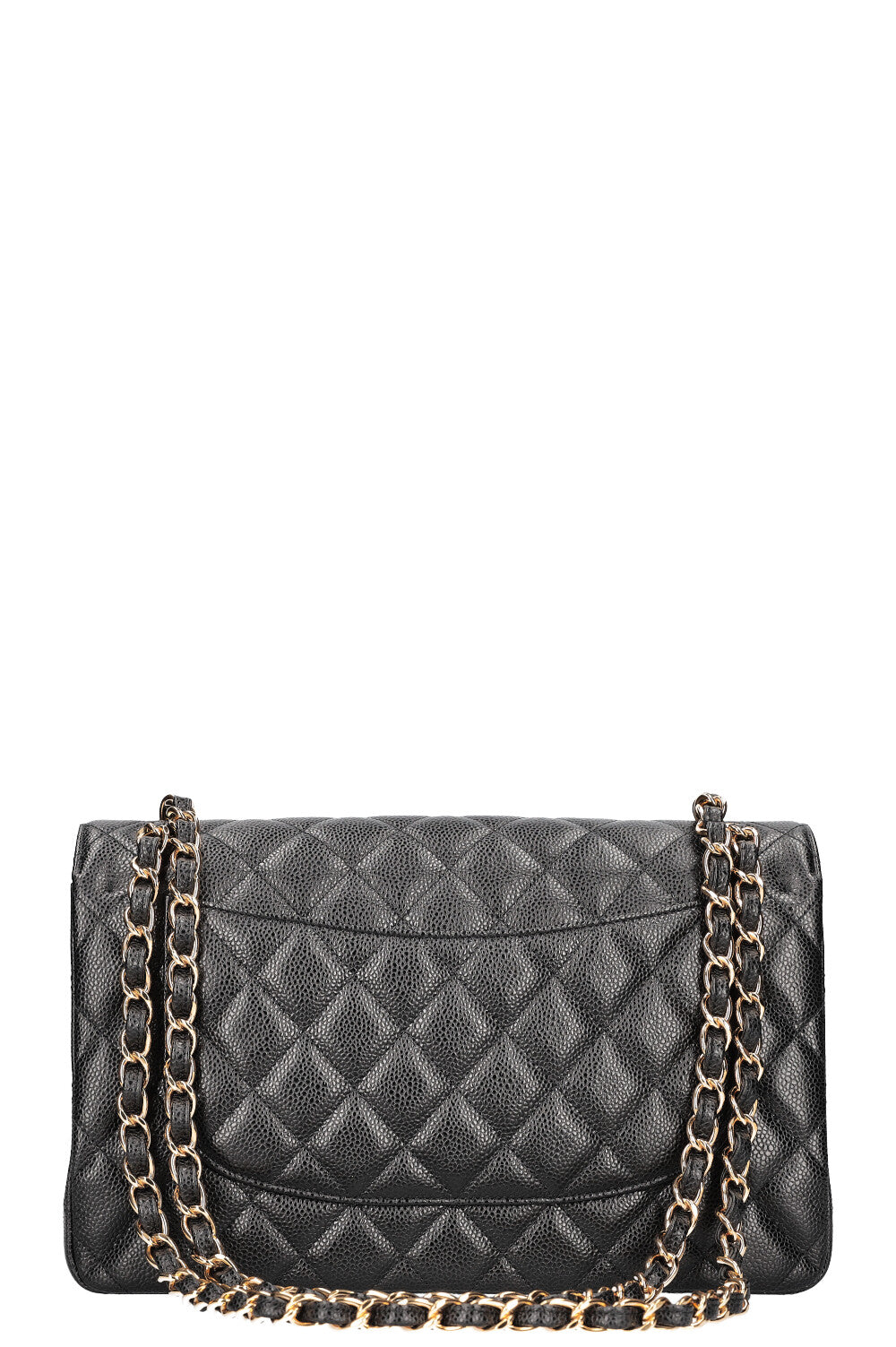 CHANEL Large Double Flap Caviar Black