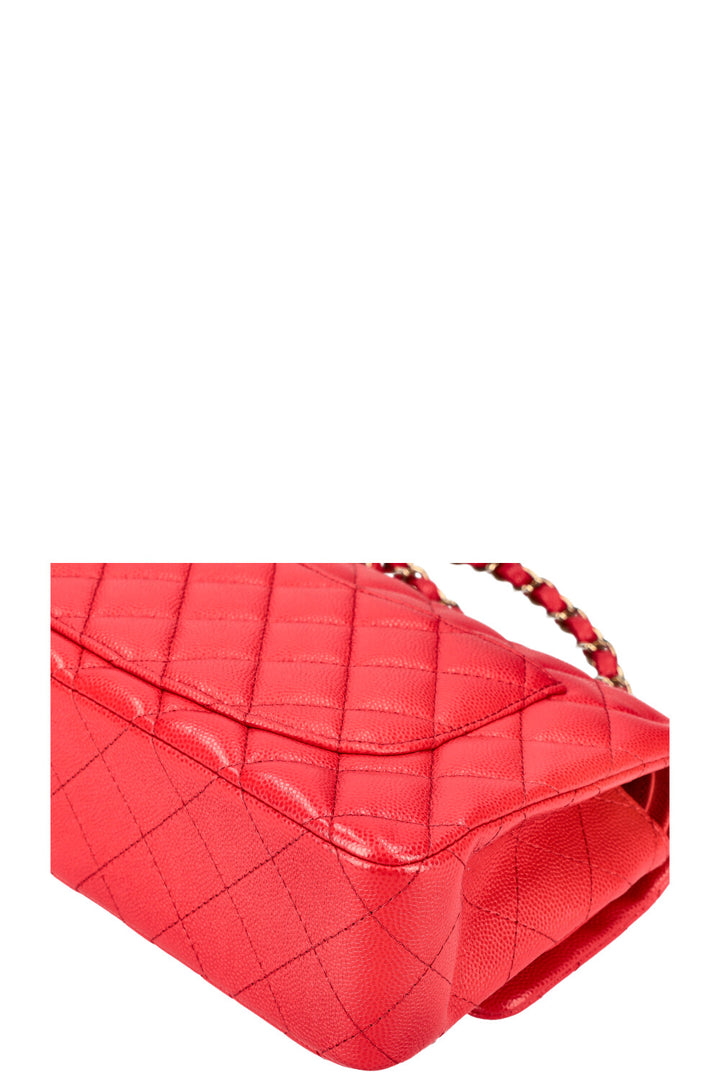 CHANEL Small Double Flap Caviar Berry