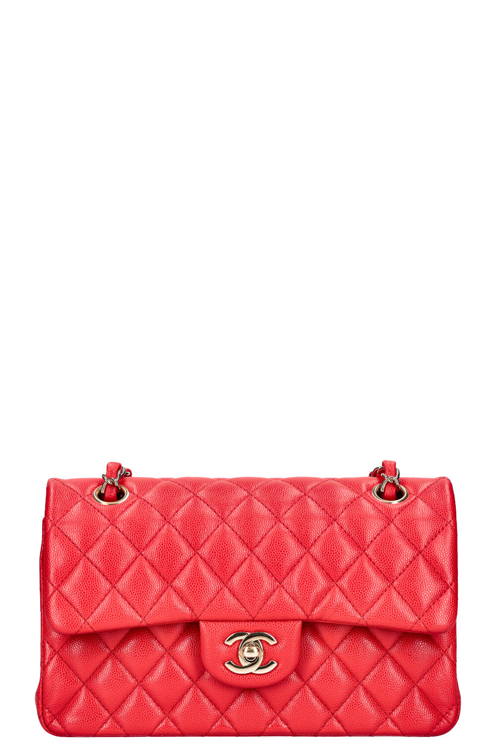 CHANEL Small Double Flap Caviar Berry