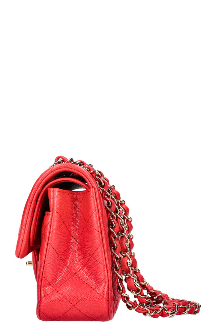 CHANEL Small Double Flap Caviar Berry