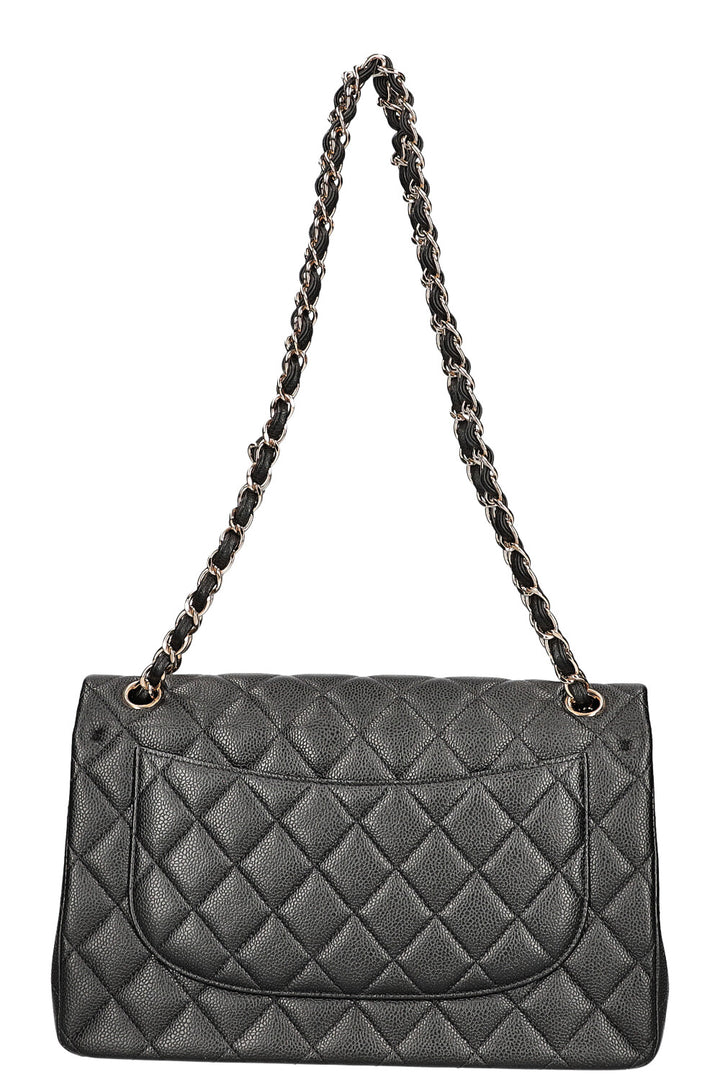 CHANEL Large Double Flap Bag Caviar Graphite