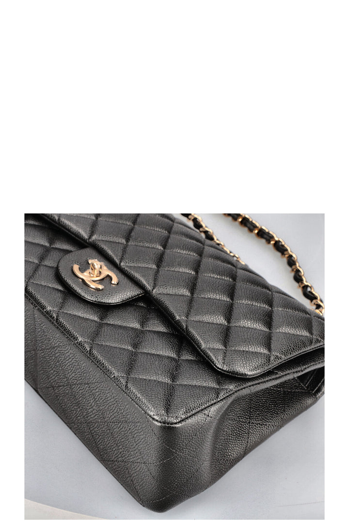 CHANEL Large Double Flap Bag Caviar Graphite