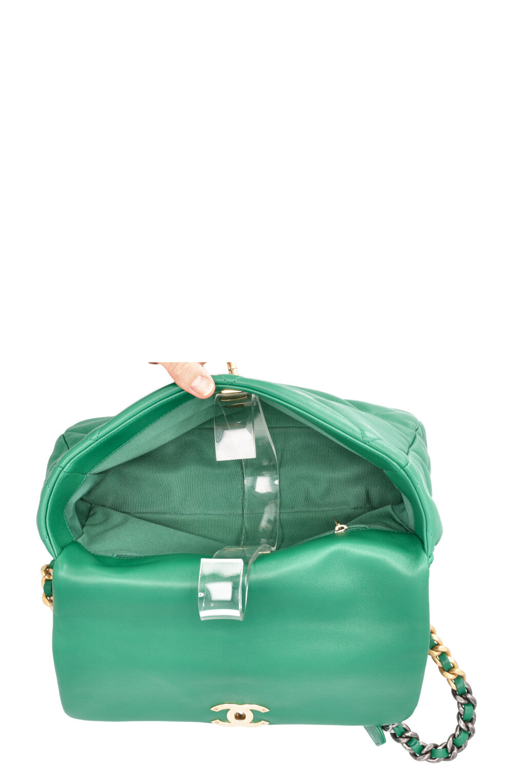 CHANEL 19 Large Bag Green