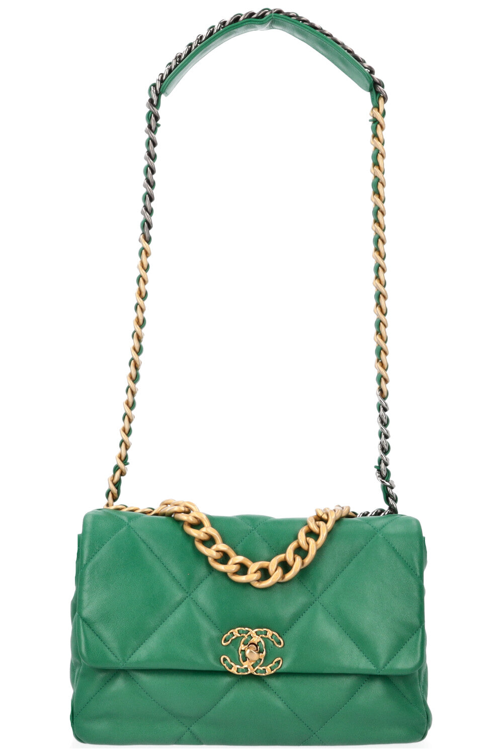 CHANEL 19 Large Bag Green