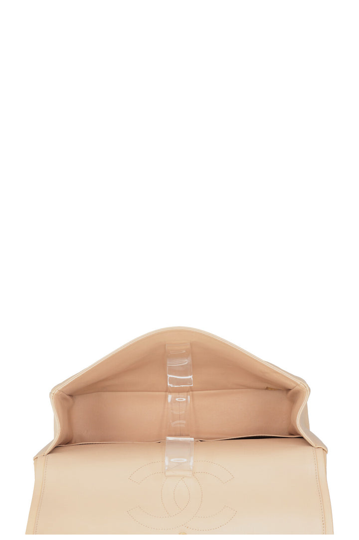CHANEL Maxi Double Flap Bag Beige