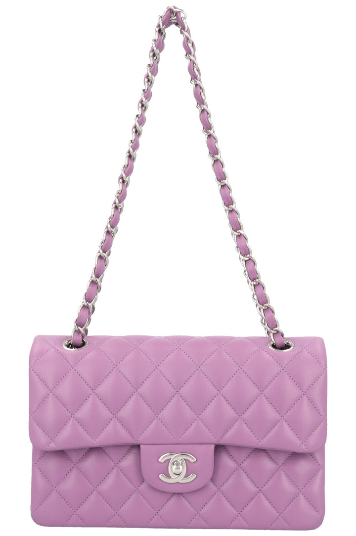 CHANEL Petit sac double rabat Lilas