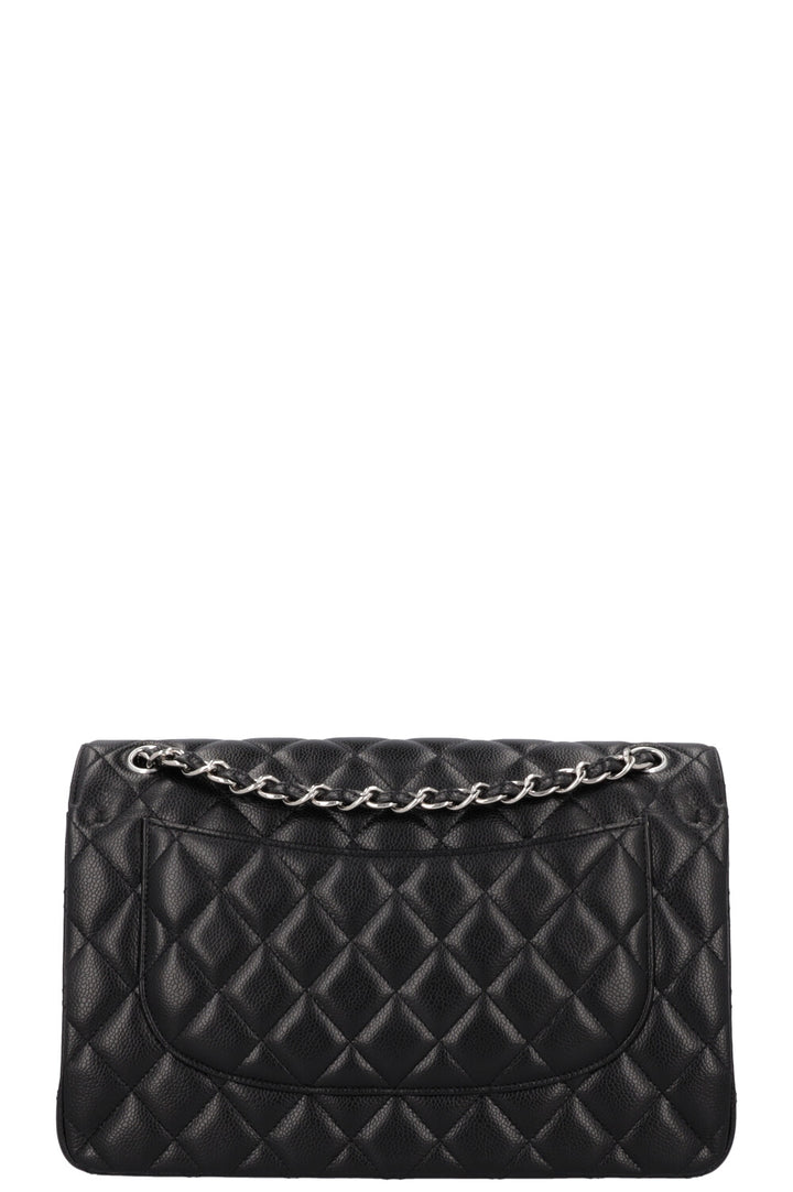 CHANEL Double Flap Large Caviar Black