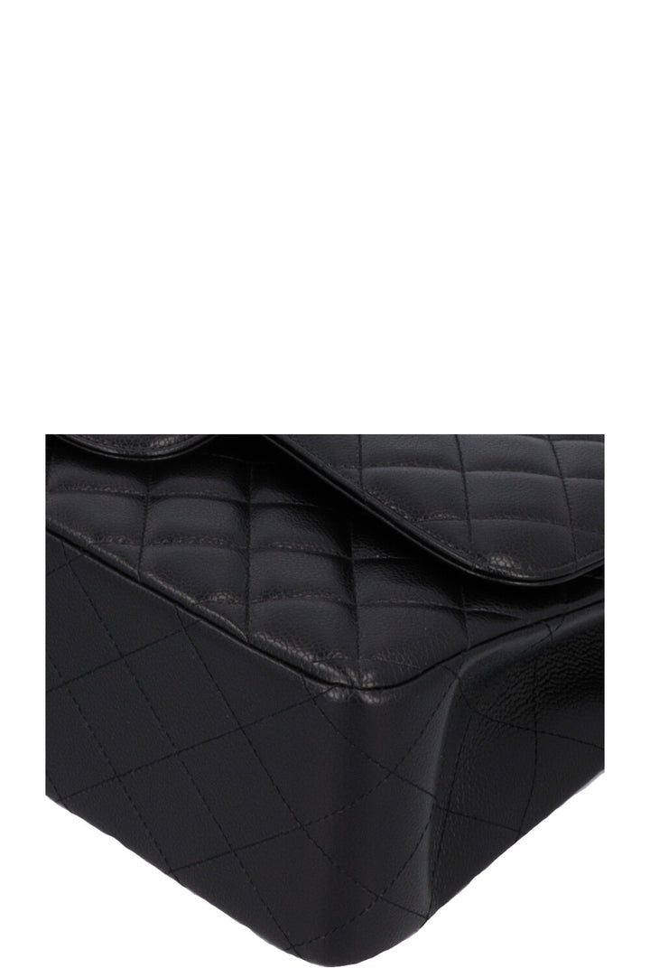 CHANEL Double Flap Large Caviar Black