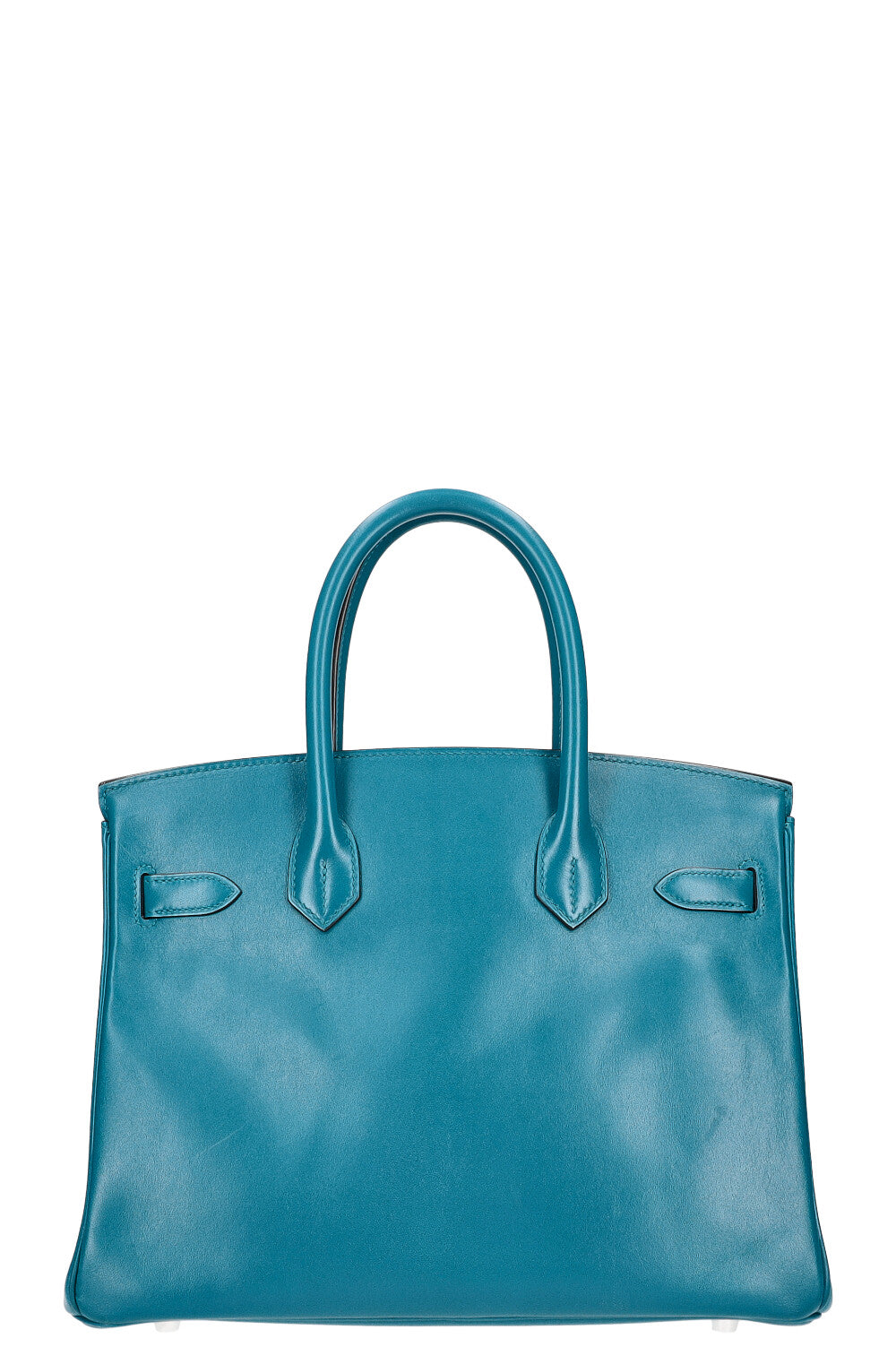 HERMÈS Birkin 30 Veau Tadelakt Bleu Izmir