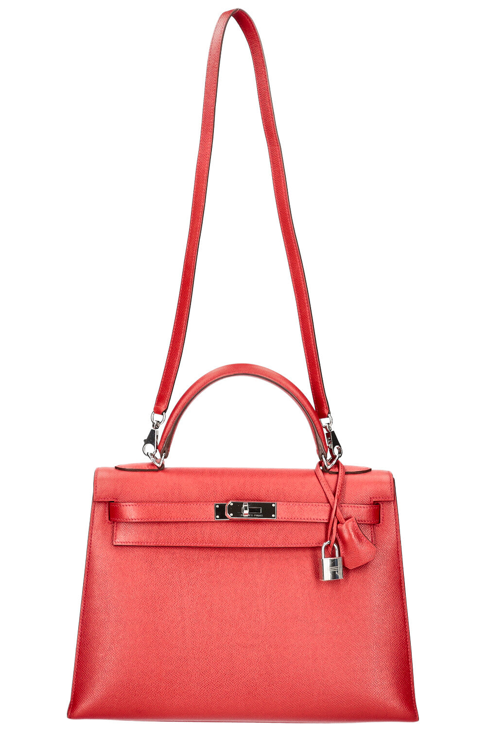 HERMÈS Kelly 32 Epsom Rouge Casaque