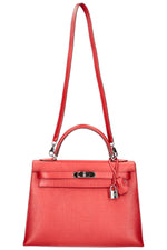 HERMÈS Kelly 32 Epsom Rouge Casaque
