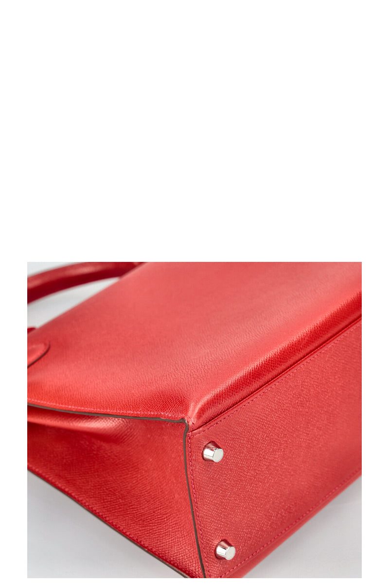 HERMÈS Kelly 32 Epsom Rouge Casaque