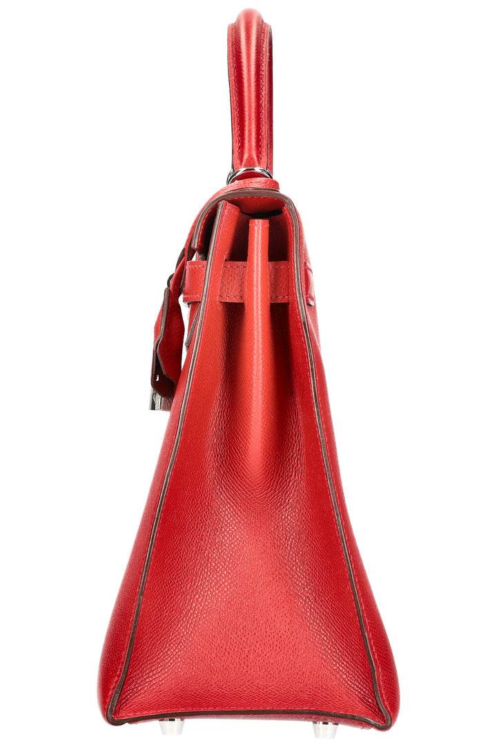 HERMÈS Kelly 32 Epsom Rouge Casaque