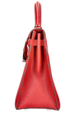HERMÈS Kelly 32 Epsom Rouge Casaque