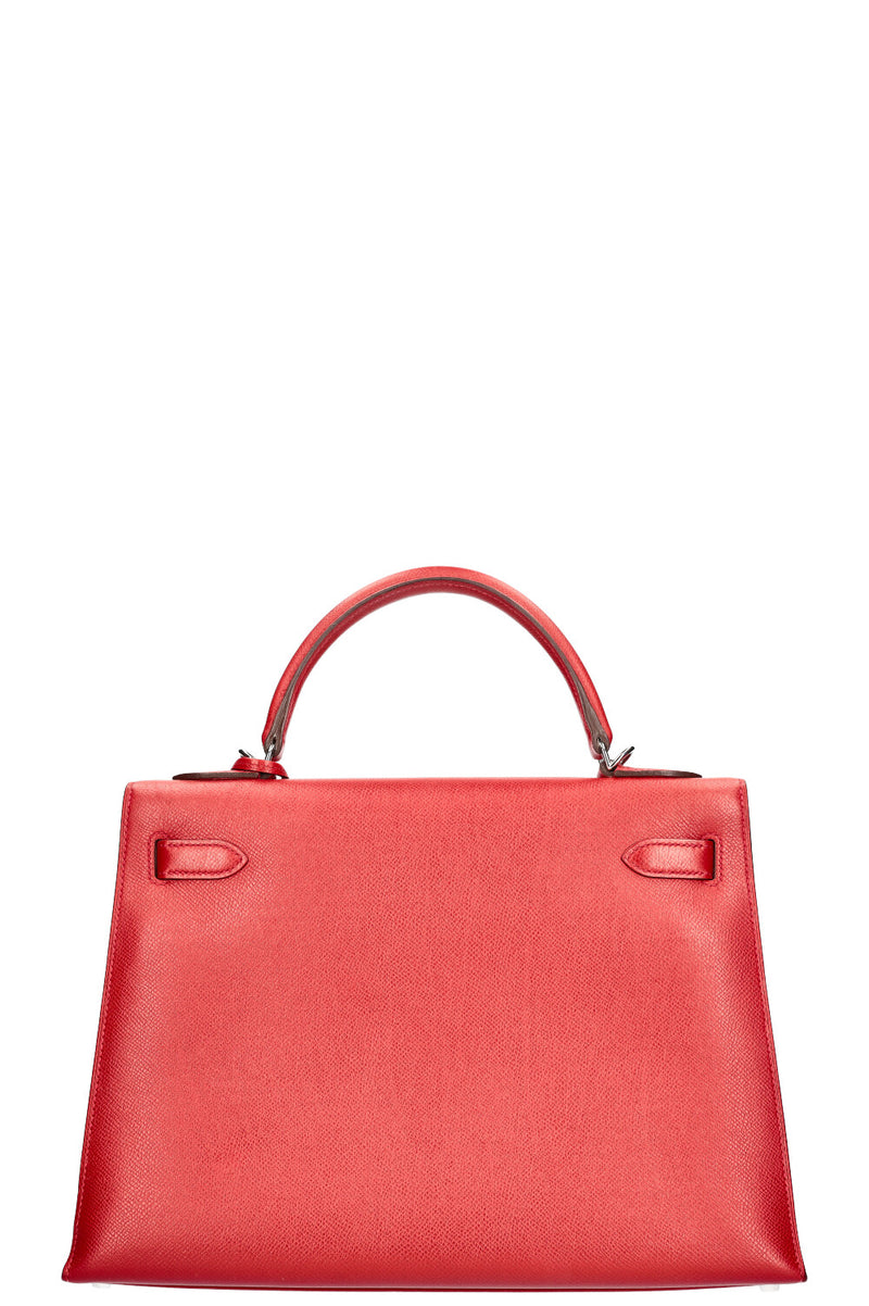 HERMÈS Kelly 32 Epsom Rouge Casaque