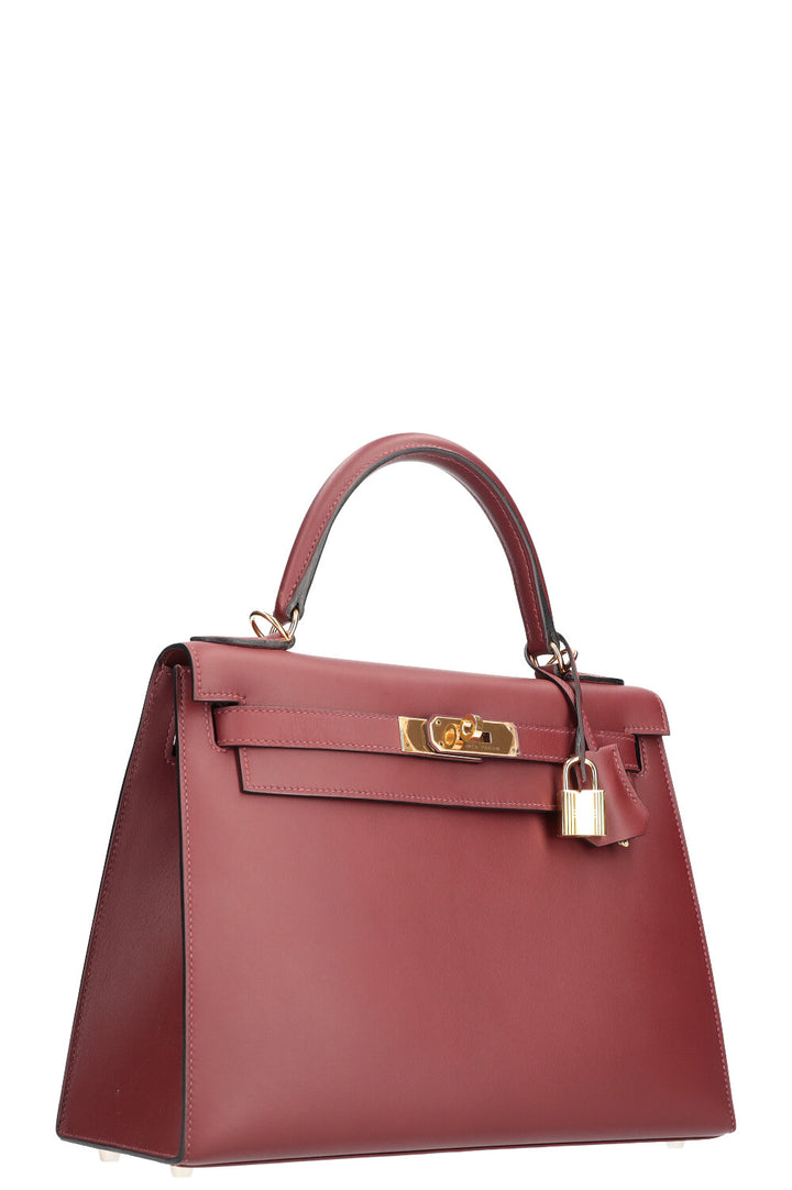 HERMÈS Kelly 28 Amazone Sombrero Rouge H