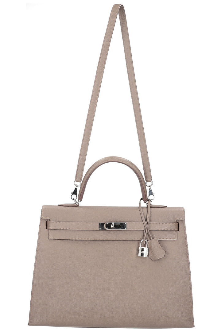 HERMÈS Kelly 35 Epsom Etain