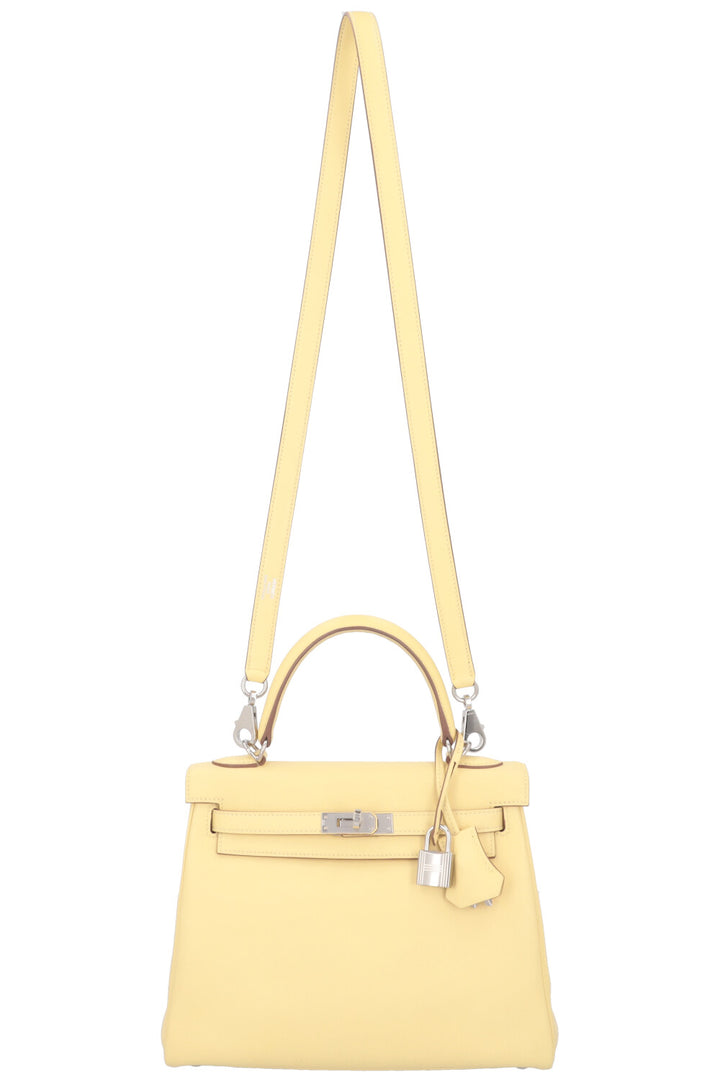 HERMÈS Kelly 25 Swift Jaune Poussin