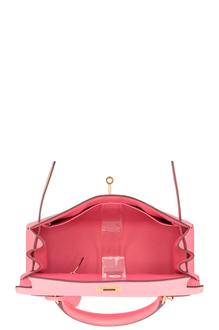 HERMÈS Kelly Sellier 28 Epsom Rose Azalea