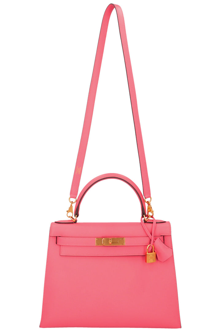HERMÈS Kelly Sellier 28 Epsom Rose Azalea